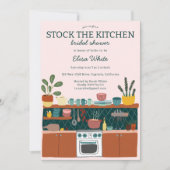 Invitation STOCK THE KITCHEN Bridal Shower Cute CUSTOM (Devant)