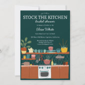 Invitation STOCK THE KITCHEN Bridal Shower Cute CUSTOM (Devant)