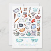Invitation Stock the Kitchen Modern Couples Wedding Shower (Devant)