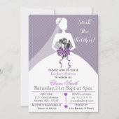 Invitation Stock violet la cuisine douche nuptiale Invitatio (Devant)