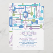 Invitation Stockez la rétro Fête de la mariée de style de (Devant / Derrière)