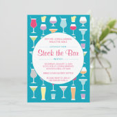 Invitation Stockez le bar dans le bleu (Debout devant)