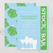 Invitation Stockez l'invitation de douche de barre (Devant / Derrière)