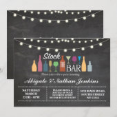 Invitation Stockez l'invitation de douche de fiançailles de (Devant / Derrière)