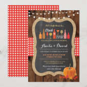 Invitation Stockez l'invitation de fiançailles de citrouille (Devant / Derrière)