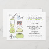 Invitation Stockez l'invitation de partie de douche de (Devant / Derrière)