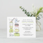 Invitation Stockez l'invitation de partie de douche de (Debout devant)