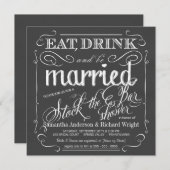 Invitation Stockez l'invitation de wedding shower de tableau (Devant / Derrière)