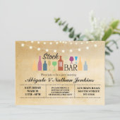 Invitation Stockez l'invitation rustique de douche de (Debout devant)