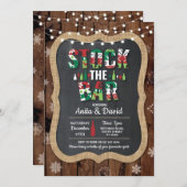 Invitation Stockez Noël de Noël de la douche du couple de (Devant / Derrière)