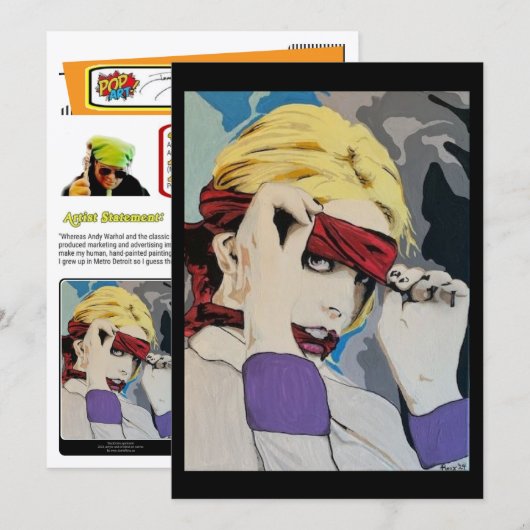 Invitation ‘Stockholm Syndrome’ Painting Small-Scale Print (Devant / Derrière)