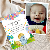 Invitation Stomp chomp Dinosaur 1er anniversaire