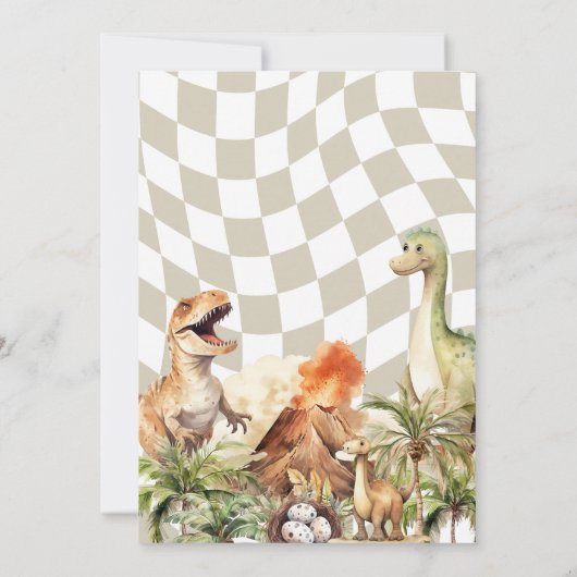 Invitation Stomp Chomp Roar Dinosaur fête d'anniversaire de l (Dos)