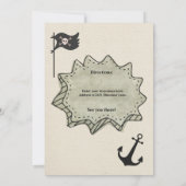 Invitation Stomp Chomp Roar Dinosaur Pirate Bois Anniversaire (Dos)