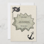 Invitation Stomp Chomp Roar Dinosaur Pirate Twin Boy Annivers (Dos)