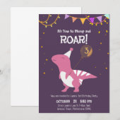 Invitation Stomp et Roar 3e anniversaire (Devant / Derrière)