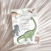 Invitation Stompe, Chompe et Rouler ! Anniversaire des dinosa