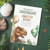 Invitation Stompe, Chompe et Rouler ! Dinosaures fête d'anniv