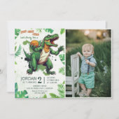 Invitation Stompe, Chompe et Rouler ! Photo d'anniversaire de (Devant)