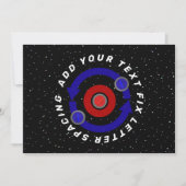 Invitation Stone de curling roulant comme l'orbite de la Terr (Devant)