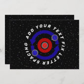 Invitation Stone de curling roulant comme l'orbite de la Terr (Devant / Derrière)