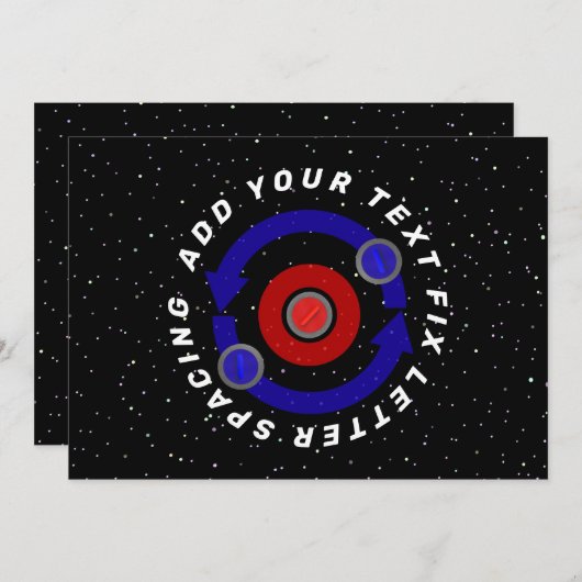 Invitation Stone de curling roulant comme l'orbite de la Terr (Devant / Derrière)