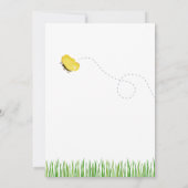 Invitation Stores rustique avec Baby shower de fille d'abeill (Dos)