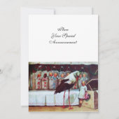 Invitation STORK BABY SHOWER 3, blanc (Dos)