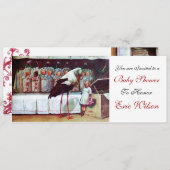 Invitation STORK BABY SHOWER Nouveau bébé Arrivée Blanc (Devant / Derrière)