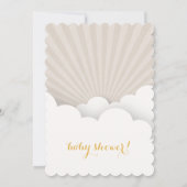 Invitation Stork In The Nuds Baby shower - Orange (Dos)