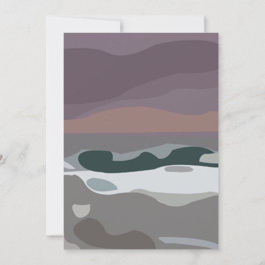 Invitation Storm Sky Cloud Sea Waves Nature Mariage (Dos)