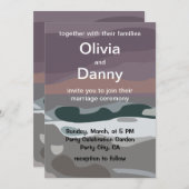 Invitation Storm Sky Cloud Sea Waves Nature Mariage (Devant / Derrière)