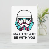 Invitation Stormtrooper Néon Que la Force soit avec Vous Affi (Debout devant)