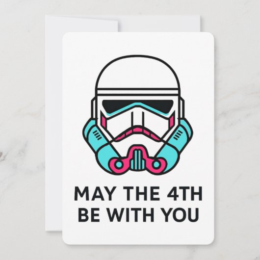 Invitation Stormtrooper Néon Que la Force soit avec Vous Affi (Devant)