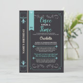 Invitation Story Book Cover Fairytale Princess Birthday Party (Debout devant)