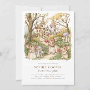 Invitation Storybook Animaux Aquarelle 1er Anniversaire