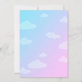 Invitation Storybook Ballons mignons Nuages Genre Revela Part (Dos)