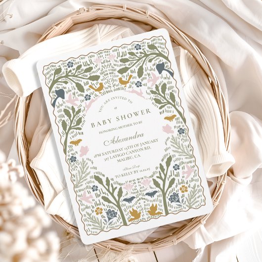 Invitation Storybook Botanical Baby Shower