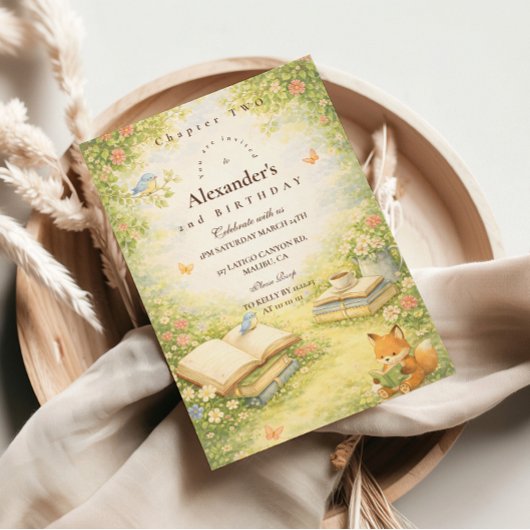 Invitation Storybook Chapter Two Birthday