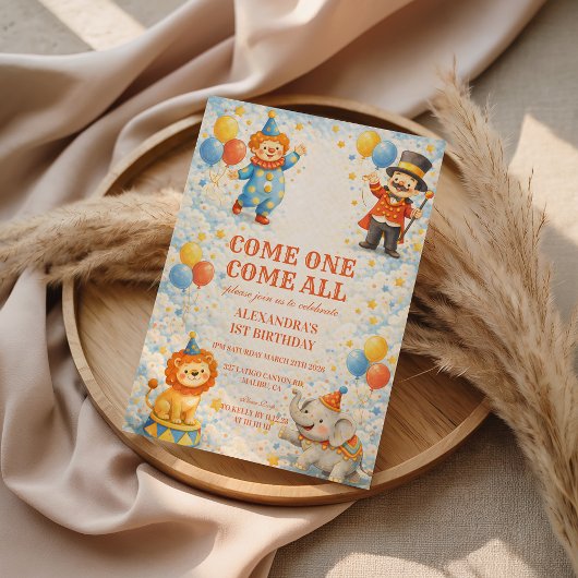 Invitation Storybook Circus Friends Birthday