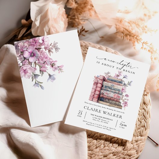 Invitation Storybook Coquette Book New Chapter Baby shower