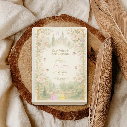 Invitation Storybook, fairy first, fairytale 1st birthday