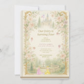 Invitation Storybook, fairy first, fairytale 4th birthday (Devant)