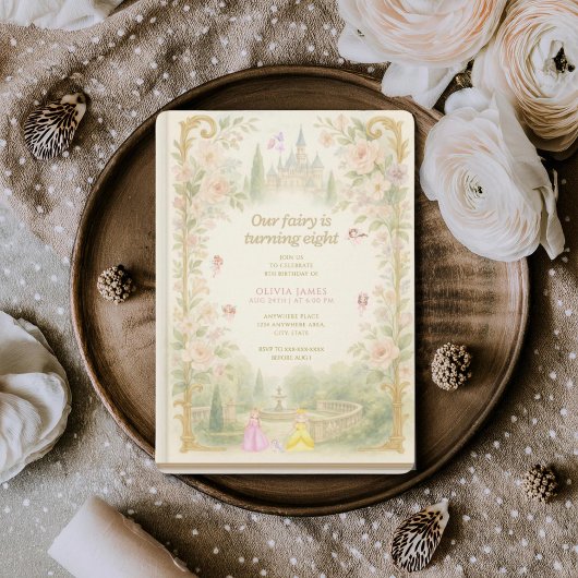 Invitation Storybook, fairy first, fairytale 8th birthday