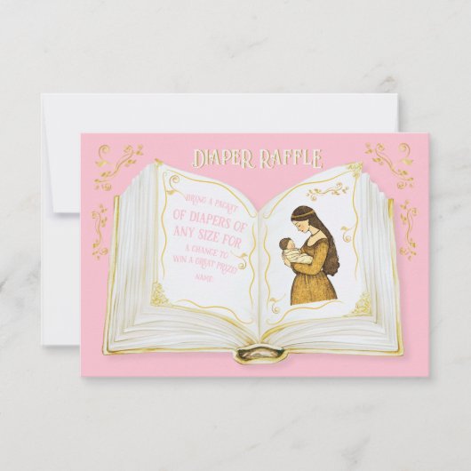 Invitation Storybook Fairytale New Chapter Diaper Raffle (Devant)