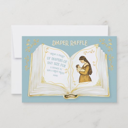 Invitation Storybook Fairytale New Chapter Diaper Raffle (Devant)