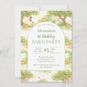 Invitation Storybook Farm Animals First Birthday (Devant)