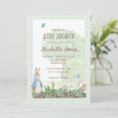 Invitation Storybook Garden Rabbit Inspired Baby Shower  (Debout devant)