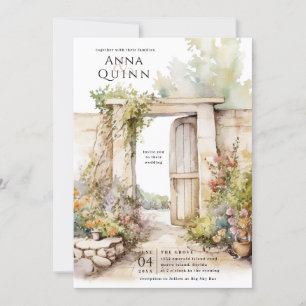 Invitation Storybook Garden Villa Mariage