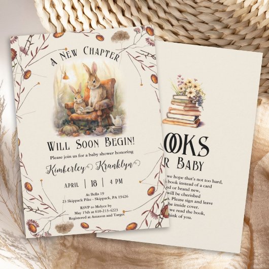 Invitation Storybook New Chapter Baby showers livres thématiq